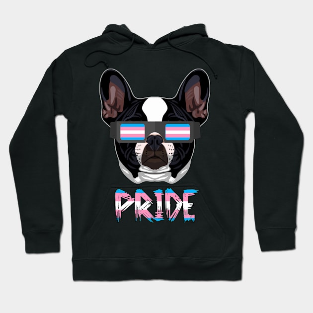 French Bulldogs Transgender Flag Lgbt Hoodie by MarrinerAlex